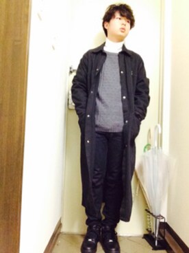 「THREE BLIND MICE（スリーブラインドマイス）のアイテム（デニムパンツ）」を使った、ゆうとさん（メンズ・170cm）の秋コーディネート