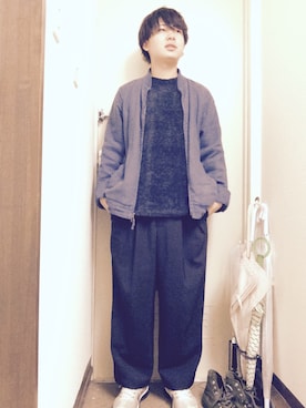 「THREE BLIND MICE（スリーブラインドマイス）のアイテム（トップス）」を使った、ゆうとさん（メンズ・170cm）の秋コーディネート