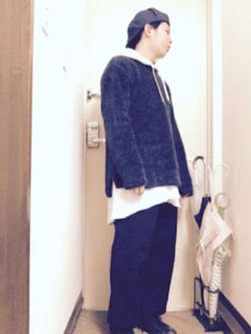 「THREE BLIND MICE（スリーブラインドマイス）のアイテム（トップス）」を使った、ゆうとさん（メンズ・170cm）の冬コーディネート