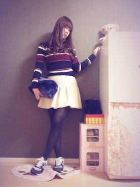 「NICE CLAUP（ナイスクラップ）のアイテム（チェスターコート）」を使った、naさん（レディース・164cm）の冬コーディネート