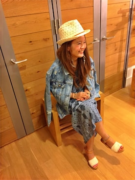 「American Eagle（アメリカンイーグル）のアイテム」を使った、Kaori Kusunoseさん（レディース・145cm）の春コーディネート