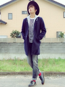 「omake（オマケ）のアイテム」を使った、ユウトさん（メンズ・177cm）の秋コーディネート