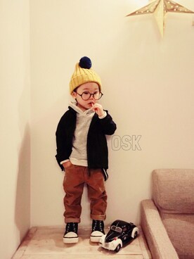 oskさん（キッズ・80cm）の冬コーディネート