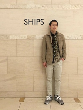 「シップス」｜吉冨さん（メンズ・173cm）の冬コーディネート