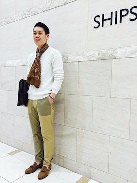 「SHIPS」｜吉冨さん（メンズ・173cm）の冬コーディネート
