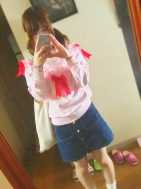「Nile PERCH（ナイルパーチ）のアイテム（スウェット）」を使った、あ お いさん（レディース・161cm）の秋コーディネート