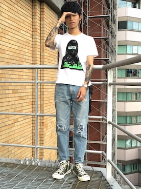 「気合い」｜Taka Shouさん（メンズ・174cm）の夏コーディネート