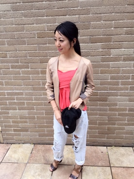 「je（ジェイイー）のアイテム」を使った、euro flat PRESS lisaさん（レディース・157cm）の夏コーディネート