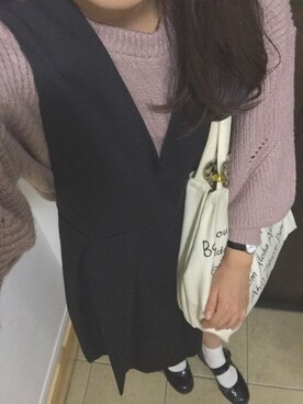 「べっこう柄」｜Rikaさん（レディース・162cm）の秋コーディネート