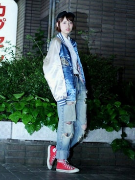 「NIKE（ナイキ）のアイテム（キャップ）」を使った、yuiさん（レディース・167cm）の春コーディネート