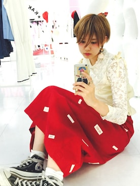 「PINK HOUSE（ピンクハウス）のアイテム」を使った、yuiさん（レディース・167cm）の夏コーディネート