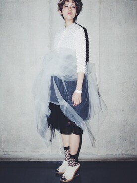 「tricot COMME des GARCONS（トリココムデギャルソン）のアイテム」を使った、yuiさん（レディース・167cm）の夏コーディネート