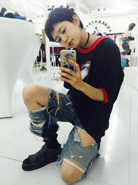 「アイテム（ピアス（片耳用））」を使った、yuiさん（レディース・167cm）の夏コーディネート