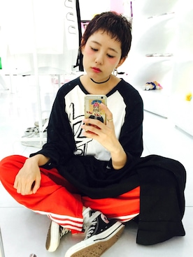 「アイテム（ピアス（片耳用））」を使った、yuiさん（レディース・167cm）の秋コーディネート