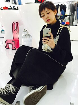 「tricot COMME des GARCONS（トリココムデギャルソン）のアイテム」を使った、yuiさん（レディース・167cm）の冬コーディネート