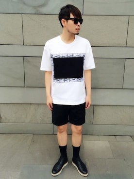 「OPENING CEREMONY（オープニングセレモニー）のアイテム（シューズ）」を使った、Matthew Chiu さん（メンズ・178cm）の秋コーディネート