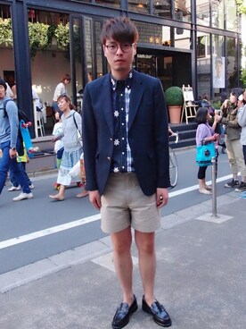 「flower」｜「アイテム（ジャケット/アウター）」を使った、Matthew Chiu さん（メンズ・178cm）の秋コーディネート