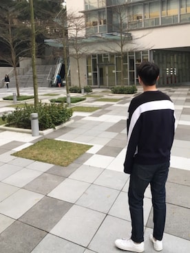 「plac jean（プラックジーン）のアイテム」を使った、Matthew Chiu さん（メンズ・178cm）の春コーディネート