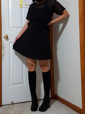 「H&M（エイチ・アンド・エム）のアイテム（ブーティ）」を使った、Rinaさん（レディース・160cm）の夏コーディネート