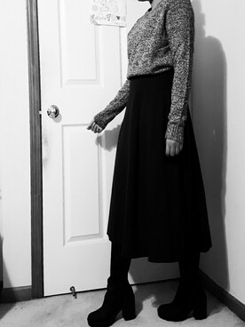 「H&M（エイチ・アンド・エム）のアイテム（ブーティ）」を使った、Rinaさん（レディース・160cm）の秋コーディネート