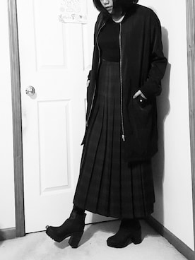 「H&M（エイチ・アンド・エム）のアイテム（ブーティ）」を使った、Rinaさん（レディース・160cm）の秋コーディネート