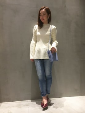「TATRAS CONCEPT STORE（タトラスコンセプトストア）のアイテム（トップス）」を使った、rinaさん（レディース・164cm）の冬コーディネート