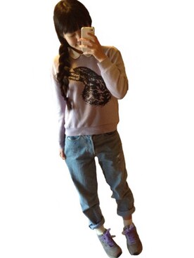 「green label relaxing（グリーンレーベルリラクシング）の★★［ニューバランス］new balance WH996ペイズリースニーカー（スニーカー、グレー系）」を使った、Misumiさん（レディース・158cm）の春コーディネート