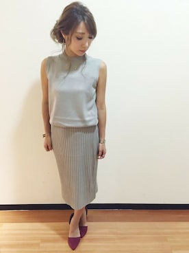 「アイテム（その他シューズ、レッド系）」を使った、UNRELISH　OFFICIALさん（レディース・153cm）の秋コーディネート