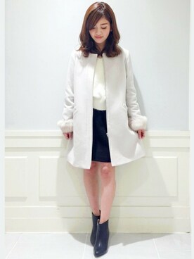 「UNRELISH」｜「アイテム（その他アウター）」を使った、UNRELISH　OFFICIALさん（レディース・155cm）の秋コーディネート