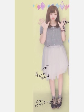 「アイテム（腕時計）」を使った、minさん（レディース・161cm）の春コーディネート