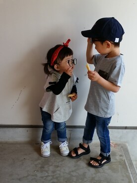 a-taさん（キッズ・100cm）の春コーディネート