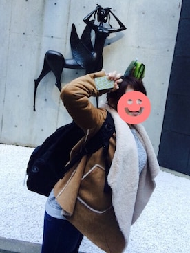 「アイテム（ムートンコート）」を使った、うっちゃんさん（レディース・161cm・20代）の冬コーディネート