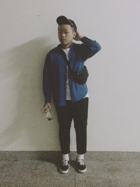 「NIKE(ナイキ)のアイテム(ショルダーバッグ)」を使った、Freddieさん(メンズ・178cm)の春コーディネート