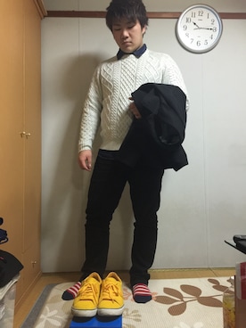 「Right-on（ライトオン）のアイテム（ダウンジャケット/コート）」を使った、おっき〜さん（メンズ・173cm）の冬コーディネート