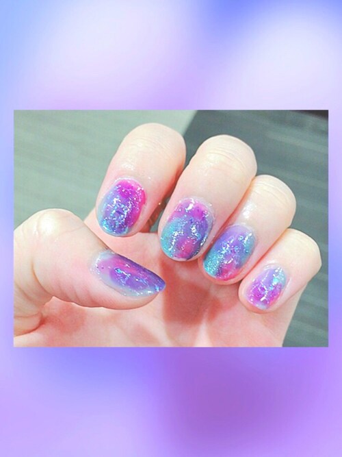 #2 ラメ埋め込みネイル