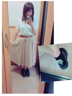 「寒い」｜「アイテム（財布/小物）」を使った、☺︎さん（レディース・160cm）の秋コーディネート