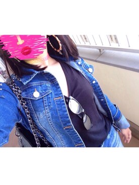 「ジーンズコーデ」｜「アイテム（アクセサリー）」を使った、rikoさん（レディース・153cm）の秋コーディネート