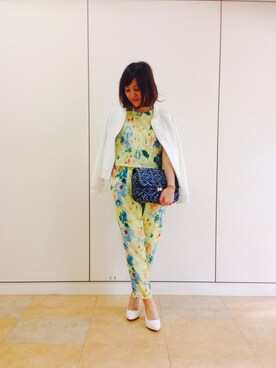 「AS KNOW AS PINKY（アズノゥアズピンキー）のアイテム（オールインワン・サロペット）」を使った、yukiさん（レディース・158cm）の冬コーディネート