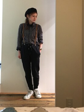 「BASQUEのアイテム」を使った、gaspar8さん（レディース・158cm）の春コーディネート