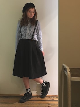 「BASQUEのアイテム」を使った、gaspar8さん（レディース・158cm）の春コーディネート