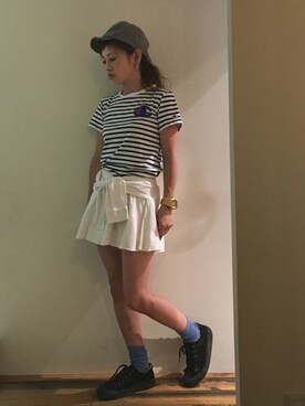「chico_（チコ）のアイテム（スカート）」を使った、gaspar8さん（レディース・158cm）の夏コーディネート