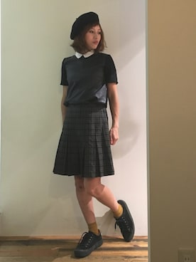 「BASQUEのアイテム」を使った、gaspar8さん（レディース・158cm）の秋コーディネート