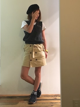 「BASQUEのアイテム」を使った、gaspar8さん（レディース・158cm）の秋コーディネート