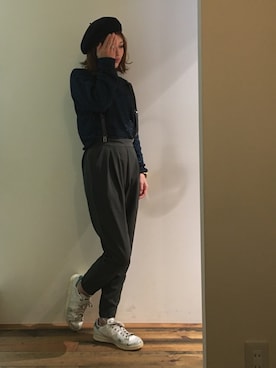 「BASQUEのアイテム」を使った、gaspar8さん（レディース・158cm）の秋コーディネート