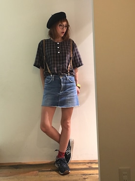 「BASQUEのアイテム」を使った、gaspar8さん（レディース・158cm）の秋コーディネート