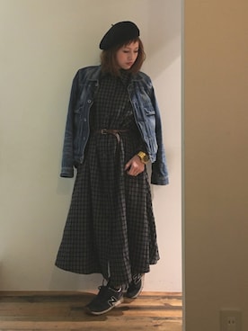 「BASQUEのアイテム」を使った、gaspar8さん（レディース・158cm）の秋コーディネート