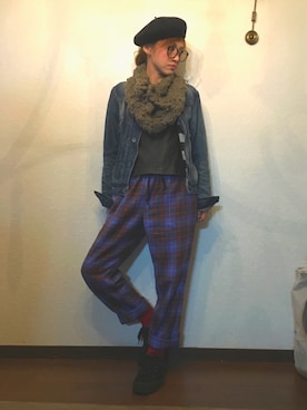 「BASQUEのアイテム」を使った、gaspar8さん（レディース・158cm）の秋コーディネート