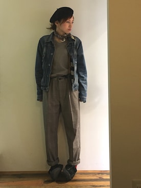 「BASQUEのアイテム」を使った、gaspar8さん（レディース・158cm）の秋コーディネート