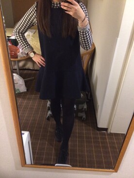 「PAZZO」｜「アイテム（ワンピース/ドレス）」を使った、シンディさん（レディース・155cm）の秋コーディネート