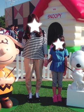 「JILL STUART（ジルスチュアート）のリボンデイパック（バックパック/リュック、ブラック系）」を使った、まりもさん（レディース・153cm）の春コーディネート